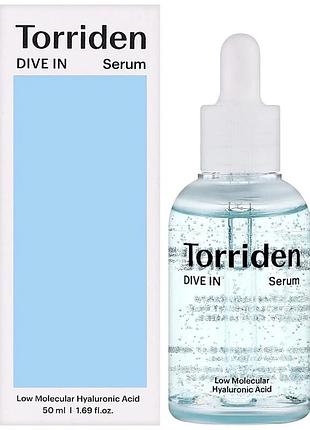 Сироватка для обличчя torriden dive in low molecular hyaluronic acid serum 50ml