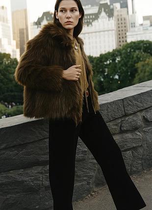 Шубка zara із штучного хутра