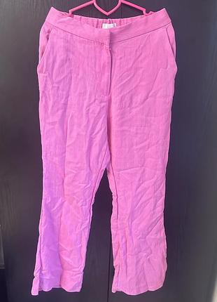 Рожеві штани брюки hm