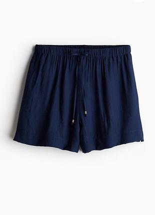 Темно сині шорти, шорти з віскози, легкі шорти
