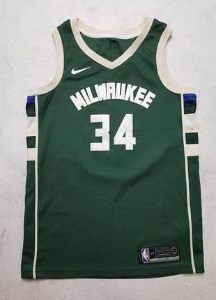 Баскетбольна майка nike bucks giannis antetokounmpo icon edition swingman jersey
