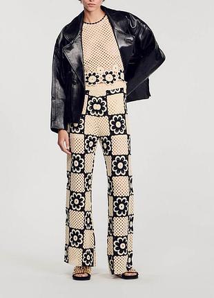 Костюм вязаный брюки топ майка