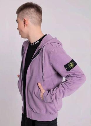 Лілове худі stone island 4