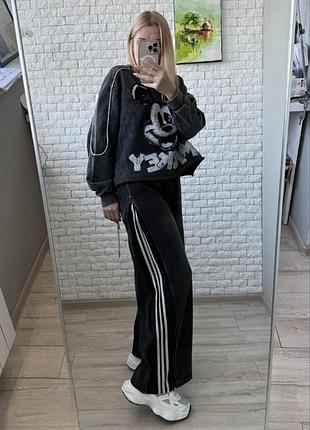 Женские брюки в стиле спорт шик, модные спортивные теплые штаны