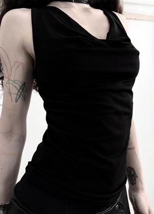 Чорний віскозний топ morgan