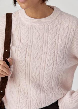 В'язаний светр у косички 2