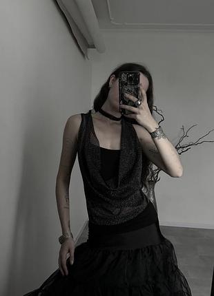 Сріблястий топ paris