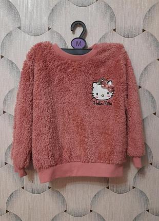 Джемпер, кофта тепла hello kitty, c&amp;a 98-104см. стан нової.