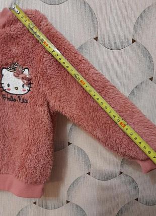 Джемпер, кофта тепла hello kitty, c&amp;a 98-104см. стан нової. 4