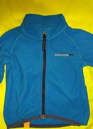 Детская теплая кофта на молнии - didriksons monte kids jkt -sweden