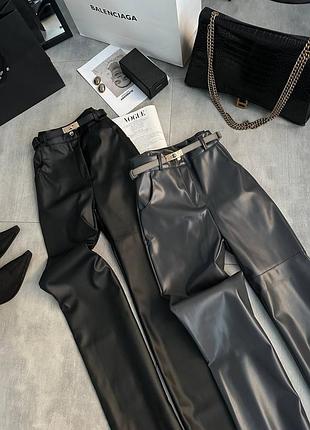 Брюки шкіра на флісі