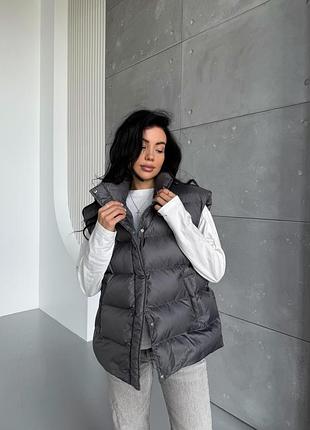 Дутый жилет жилетка стеганая безрукавка