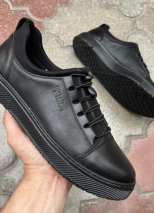 Новинка! шкіряні чоловічі кеди від польського виробника