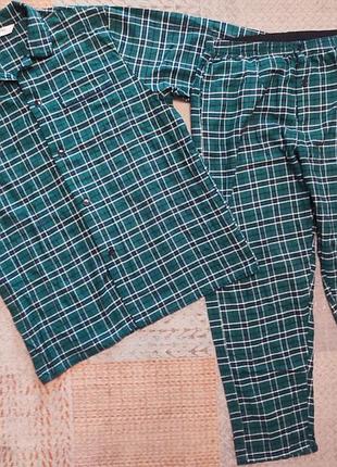 Пижама коттоновая в клетку m&amp;s mark's and spencer