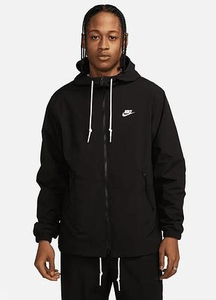 Nike  чорна куртка-вітровка з капюшоном