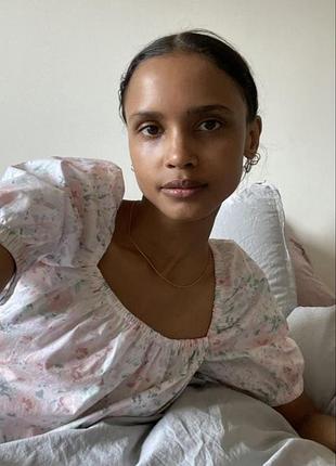 Красивый топ женский в цветочный принт h&m xl