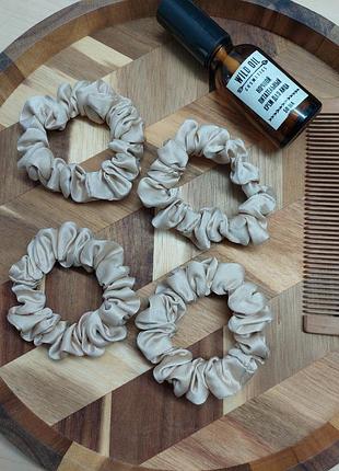 Шелковая резинка для волос, скранч, натуральный шелк