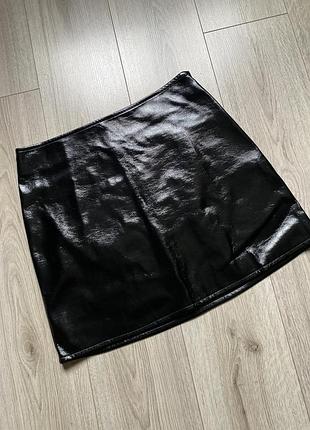 Гарна спідниця міні лакована екошкіра 12 л