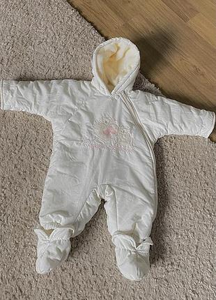 Молочний зимовий комбінезон aurel baby, розмір: 6m / 62 см