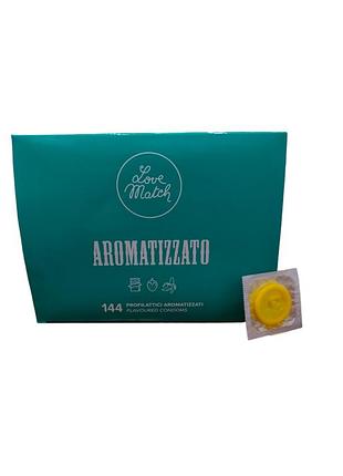 Кольорові ароматизовані презервативи love match - arromatizato, banana