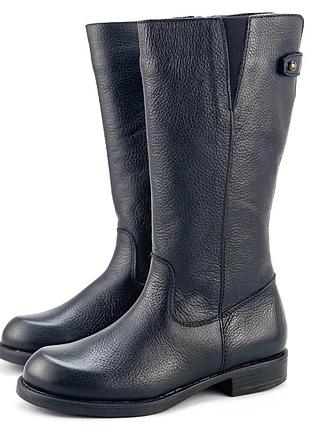 Демисезонные детские сапожки из натуральной кожи для девочки unisa