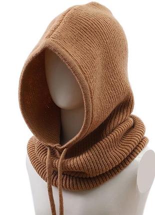 Вязанная шапка хомут