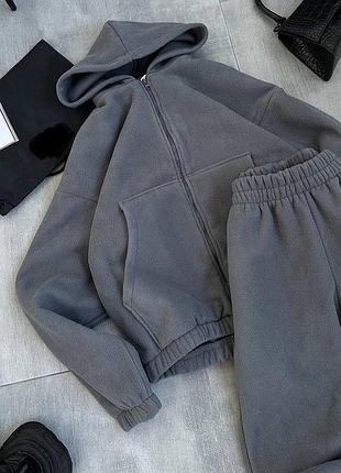 8️⃣8️⃣0️⃣грн флісовий якісний теплий спортивний костюм кофта з капюшоном + джогери
