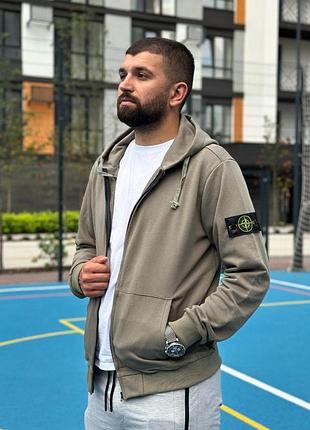 Зіп худі stone island, р.s,m,l,xl, хакі