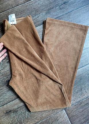Вельветовые брюки клеш тедди от calliope 🍁 размер l/наш 42-44р (см. замеры)