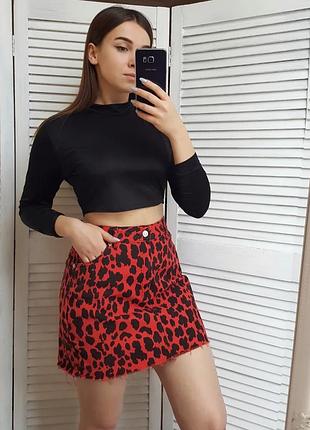 Юбка в анималистический принт