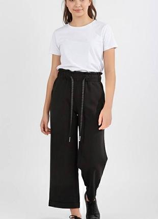 Брюки подростковые для девочек черные р. 134, 146, 158