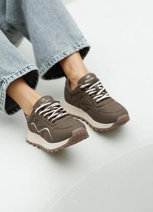 Кроссовки женские байка 593134 коричневые