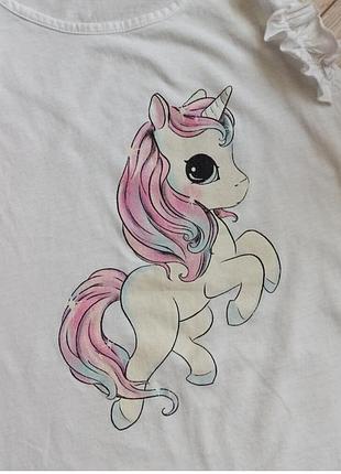 Белая майка с единорогом 2