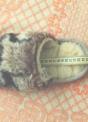 Хутряні теплі зручні шльопанці капці, 39 розмір, устілка 25 см, ovvi