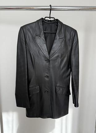 Піджак жіночий шкіряний s-m чорний