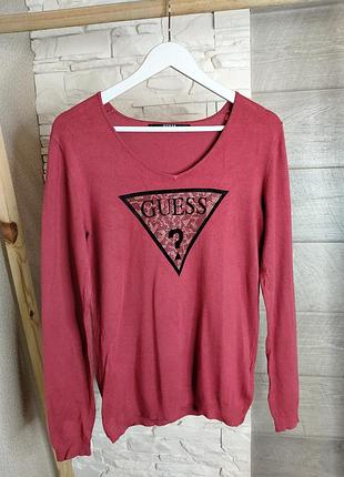 Женский оригинальный легкий джемпер пуловер guess m-l
