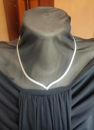 Колье-змейка серебро