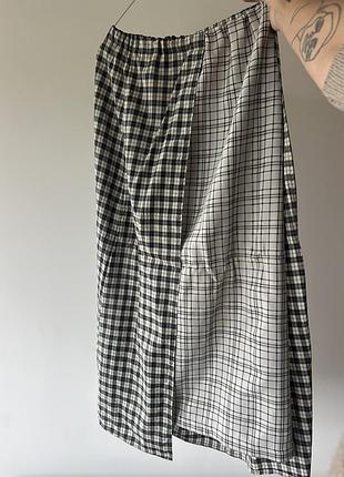 Спідниця довга в клітинку л-хл