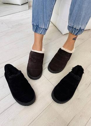 Зимові жіночі черевики дутіки зимові сліпони з хутром 36-41