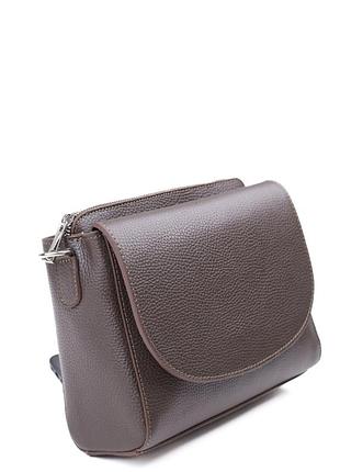 Жіноча шкіряна сумка через плече , шоколадний колір