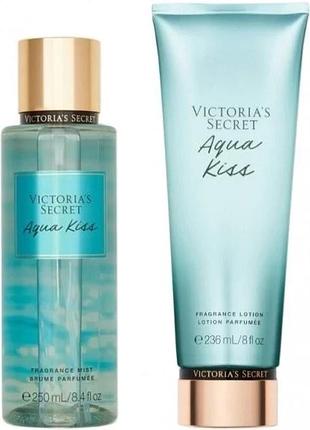 Набор косметики victoria's secret aqua kiss спрей 250 мл/лосьон 236 мл