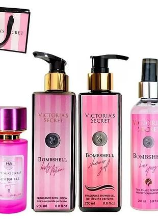 Набор женский victoria's secret bombshell, 4 единицы + пакет s
