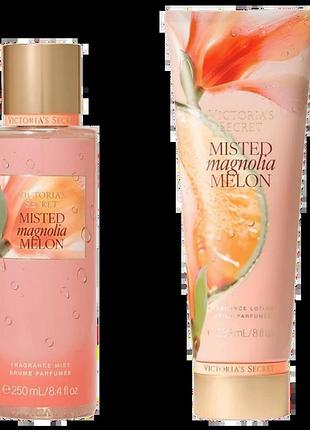 Набор для тела victoria’s secret misted magnolia melon мист 250 мл + лосьон 236 мл