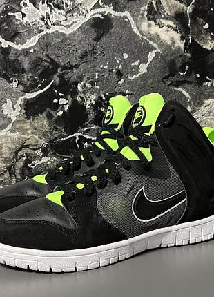 Кросівки чоловічі nike dunk free high black lime 45р