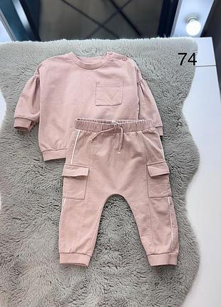Костюм next світшот штани для дівчинки 6-9 місяці 74 см