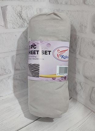 Простынь ( простыня) на резинке 160х200 см (+25 см) наматрасник koloco.
