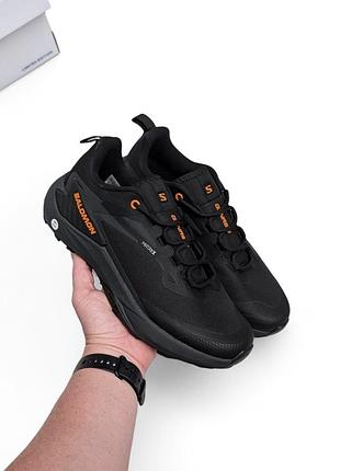 👟 чоловічі кросівки salomon genesis чорні з помаранчевим 👟