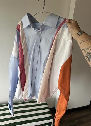 Комбінована сорочка оверсайз