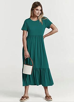 Макси платье only изумрудного цвета