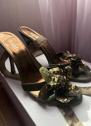 Казкові босоніжки з квітами і стрічками, 38, faith